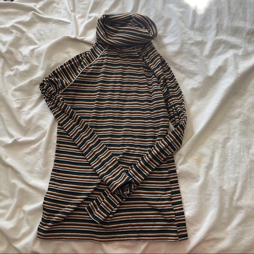 CAMP Collection Striped Turtleneck
